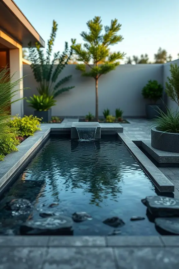 serene patio water feature