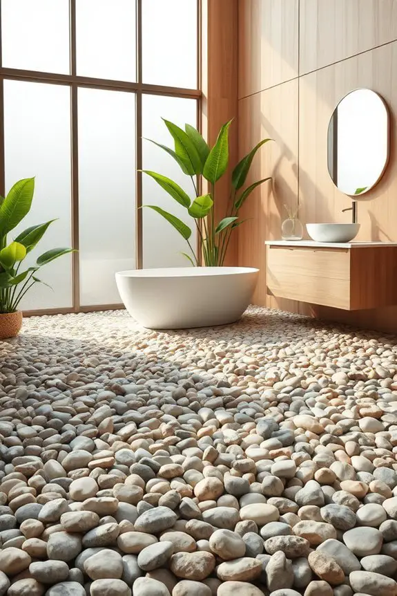 serene pebble bathroom retreat