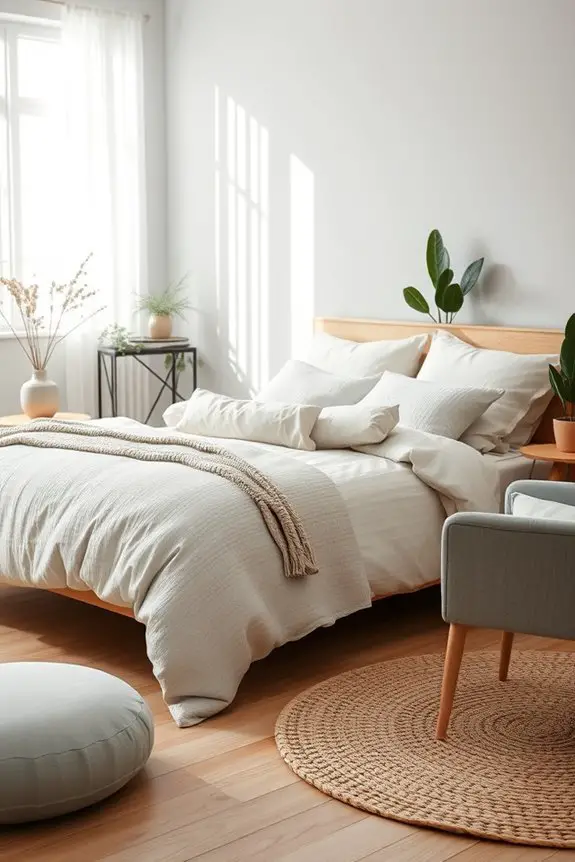 serene scandinavian bedroom design