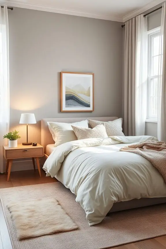 serene scandinavian bedroom design
