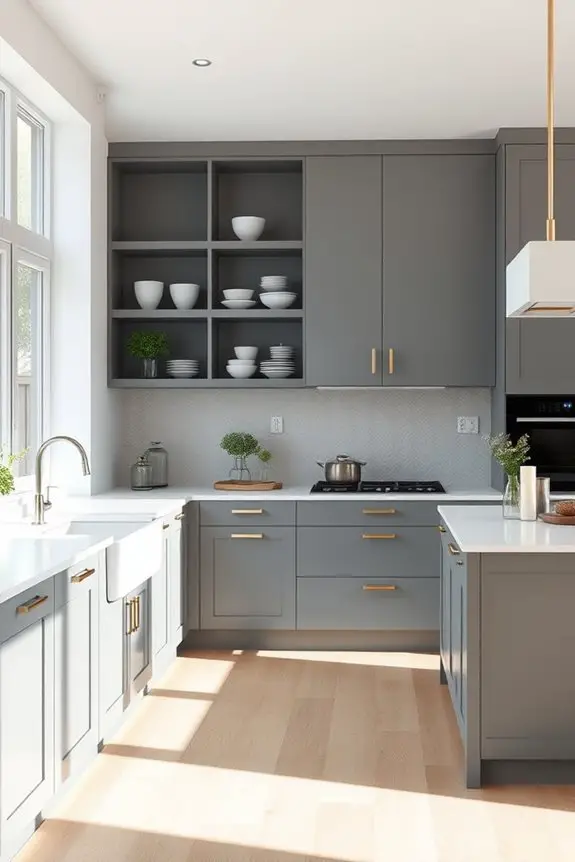serene scandinavian grey kitchens
