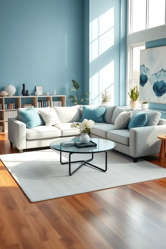 serene sky blue ambiance
