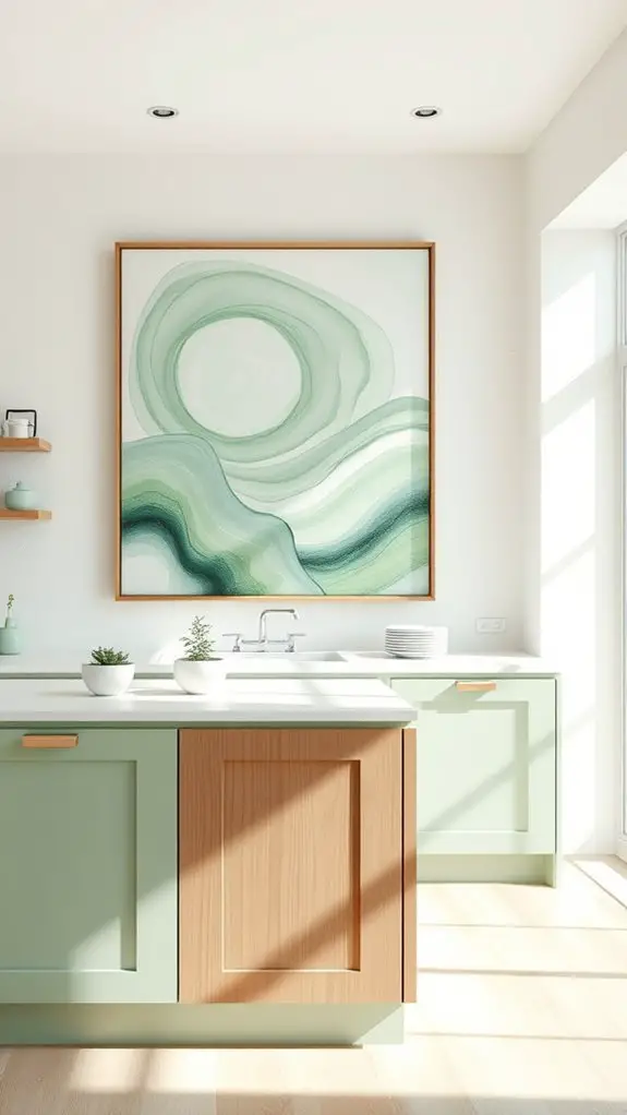 serene soft green decor