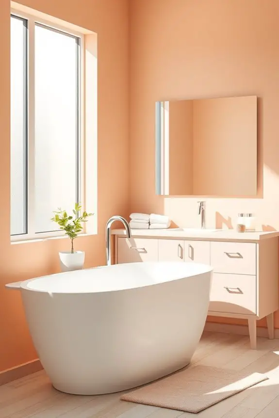 serene soft peach retreat
