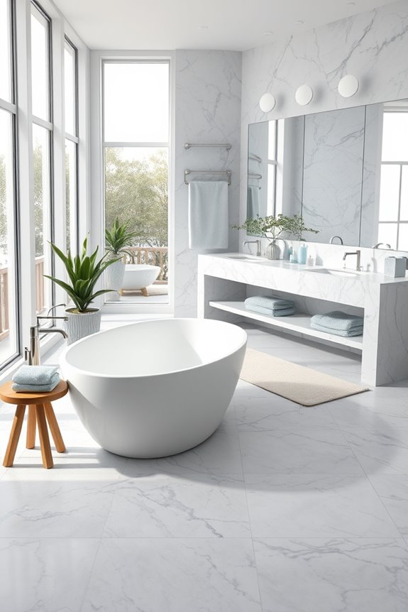 serene sophisticated marble retreat