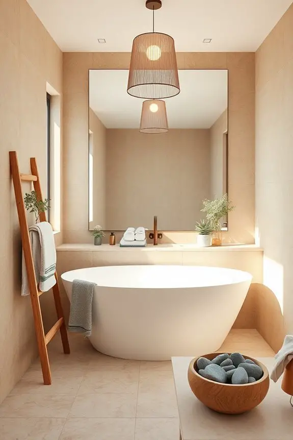 serene spa inspired color accents