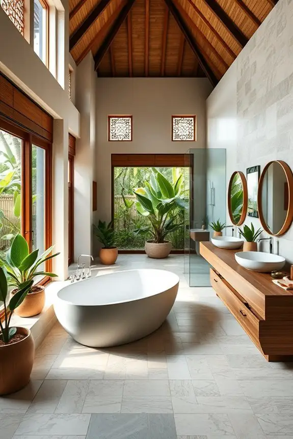 serene spacious bathroom oasis