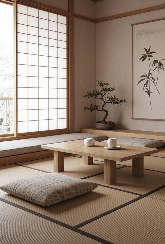 serene tatami inspired minimalist retreat