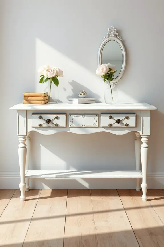 shabby chic console table makeover