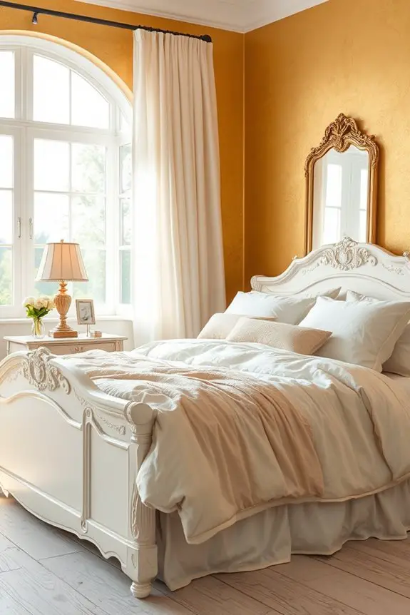 shabby chic gold walls