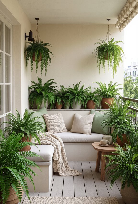 shade loving ferns and moss