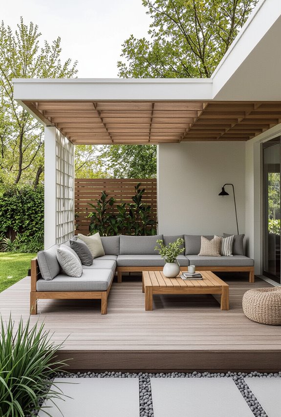 shaded year round outdoor living