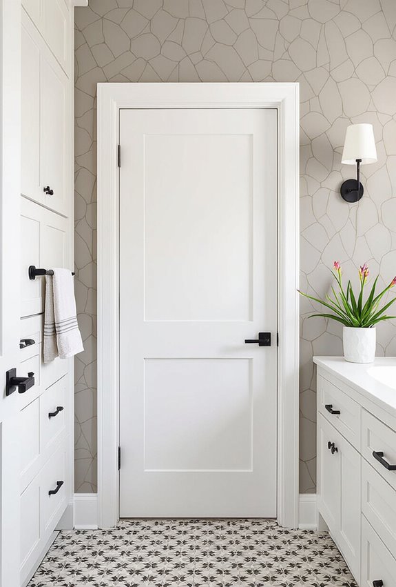shallow built in overdoor storage