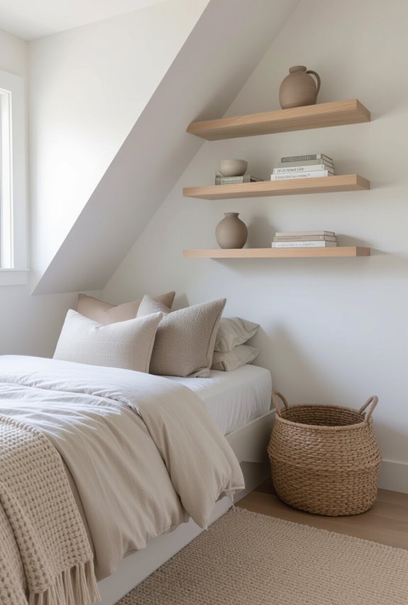 shallow stud mounted floating shelves