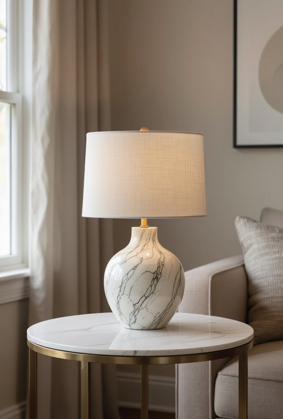 shaving cream marbled lampshade
