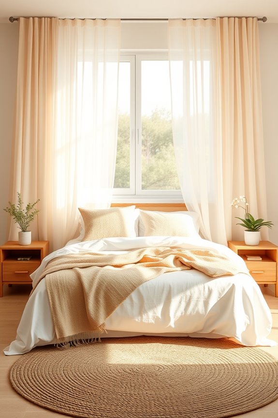 sheer minimalist curtains enhance ambiance