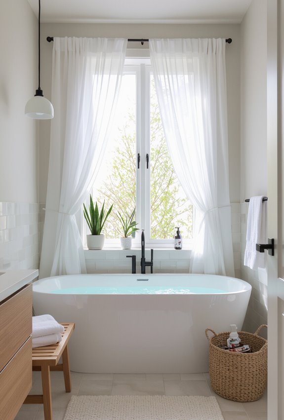 sheer panels with privacy liners
