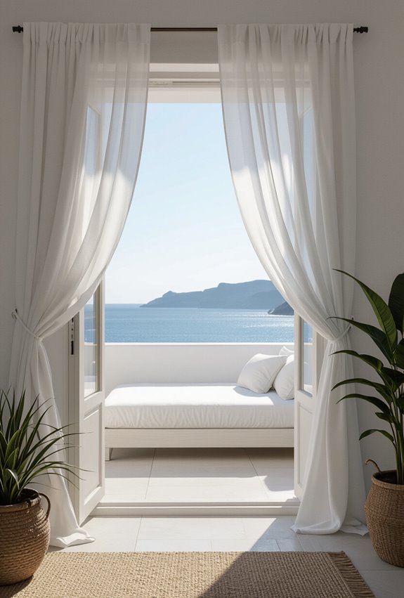 sheer seaside breezy bedroom
