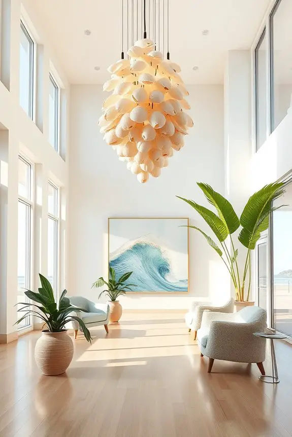 shell inspired coastal lighting elegance
