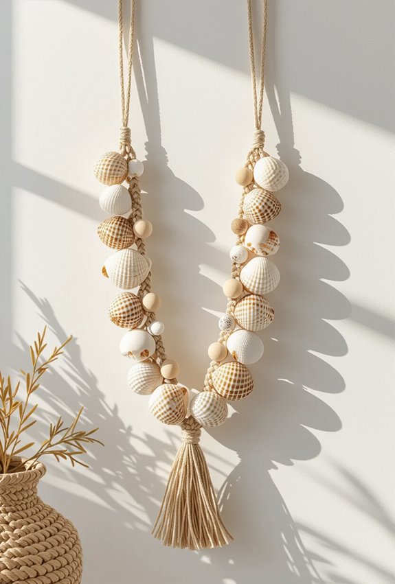 shells seagrass knotted twine