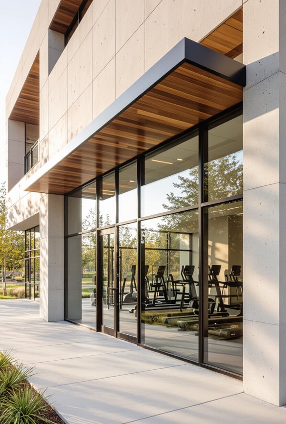 showcase fitness through glass