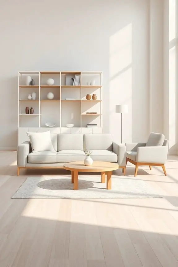 showcase furniture with simplicity