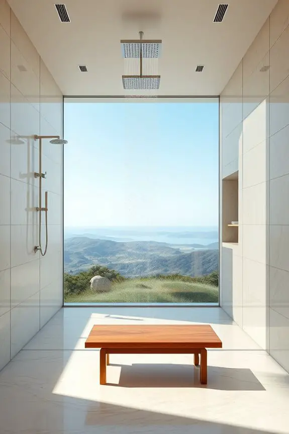 shower with breathtaking views