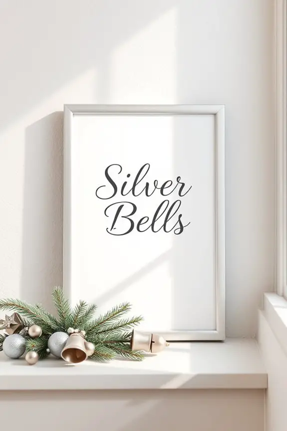 silver bells holiday decor