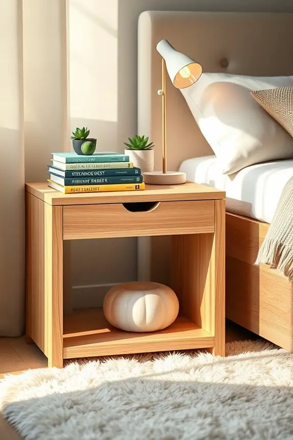 simplified open shelving organization