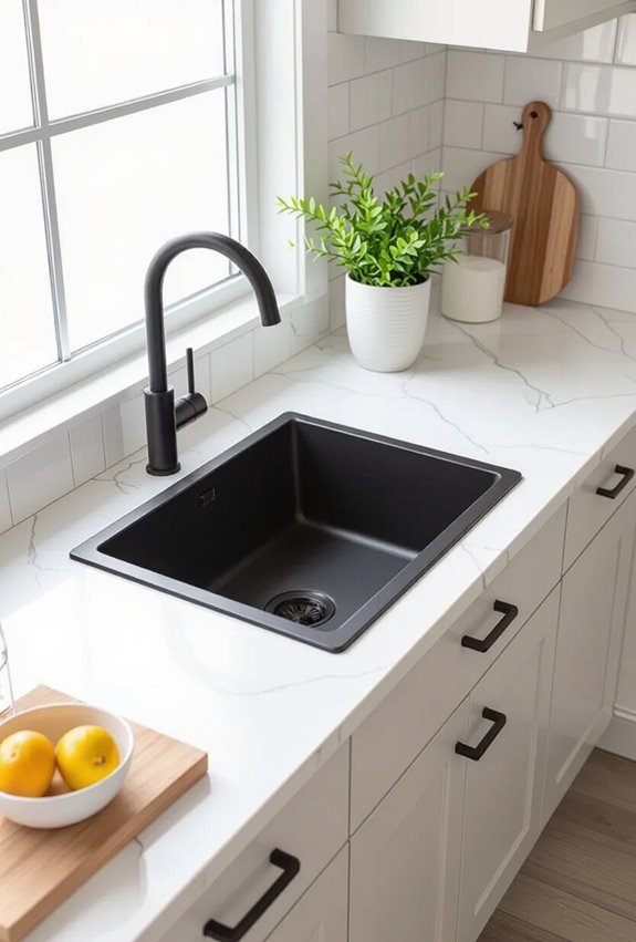single basin sink with pull down