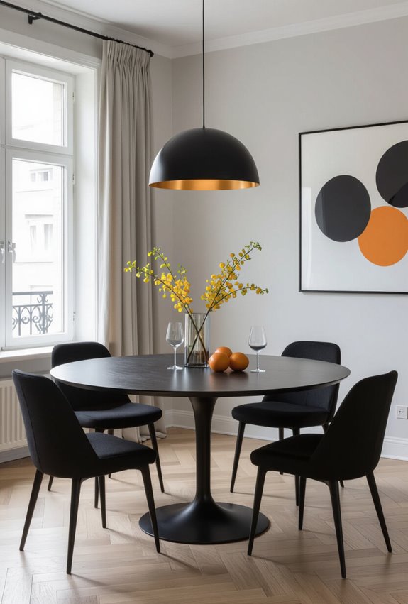 single neon accent tableware