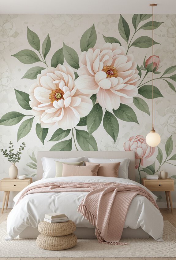single wall restrained floral focal