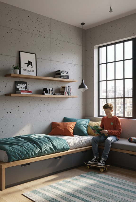skateboard inspired urban decor