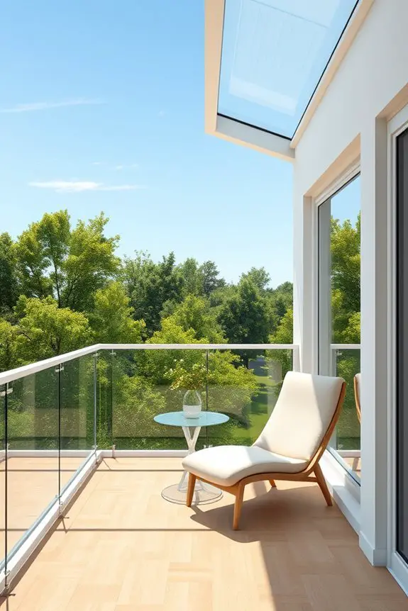 skylight windows enhance balconies