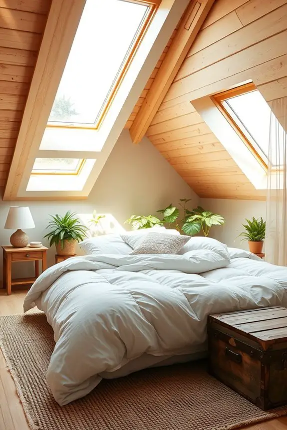 skylights enhance attic brightness