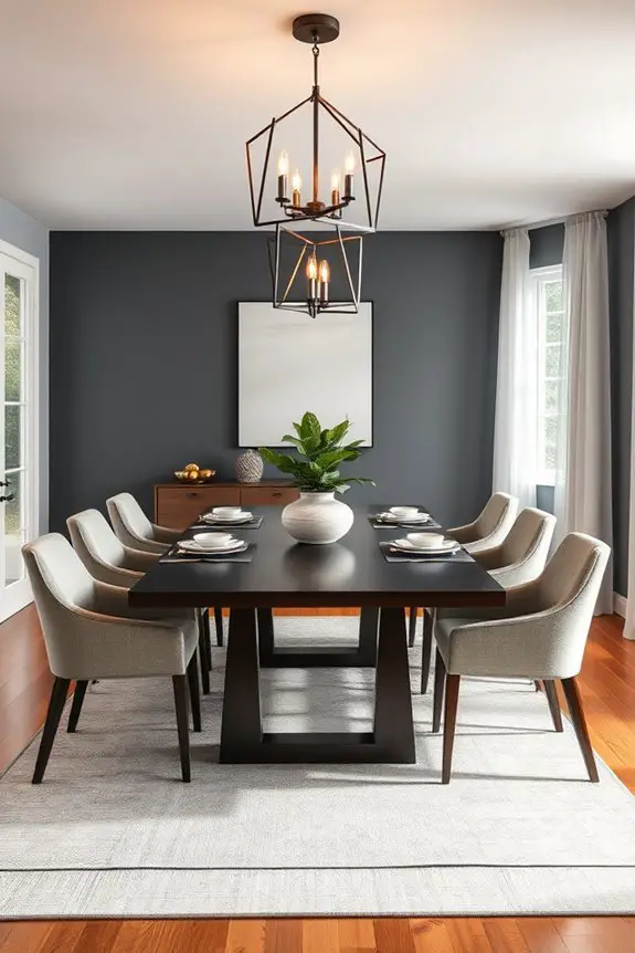 slate gray dining elegance