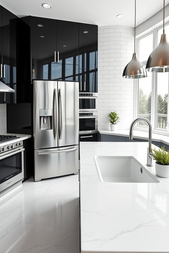 sleek appliances enhance aesthetics