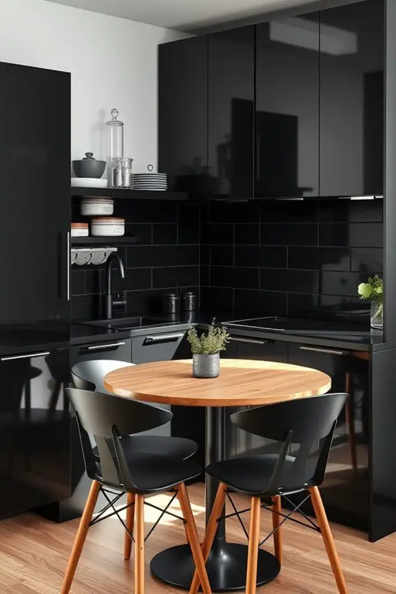 sleek black cabinets transform kitchens