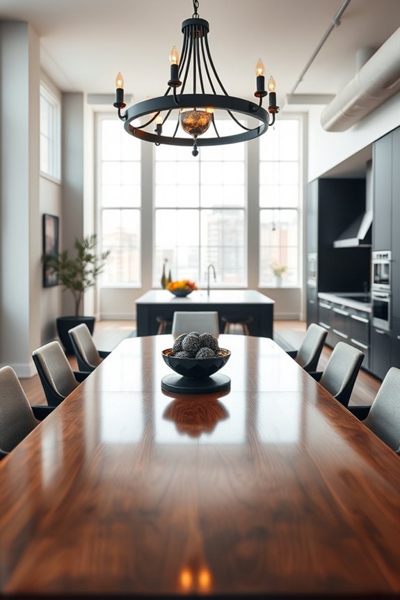 sleek black chandeliers elevate spaces