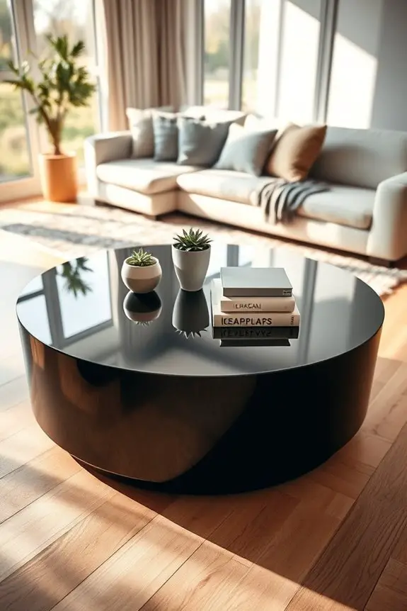 sleek black coffee table elegance