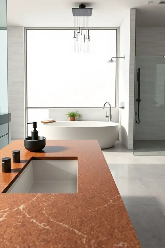 sleek brown granite elegance
