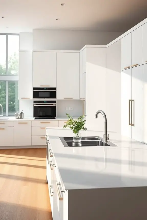 sleek cabinets enhance functionality