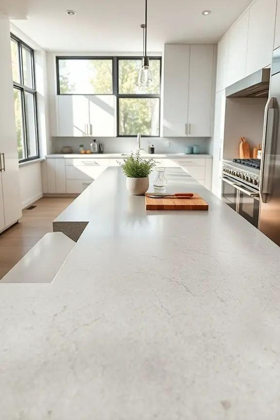 sleek concrete kitchen design