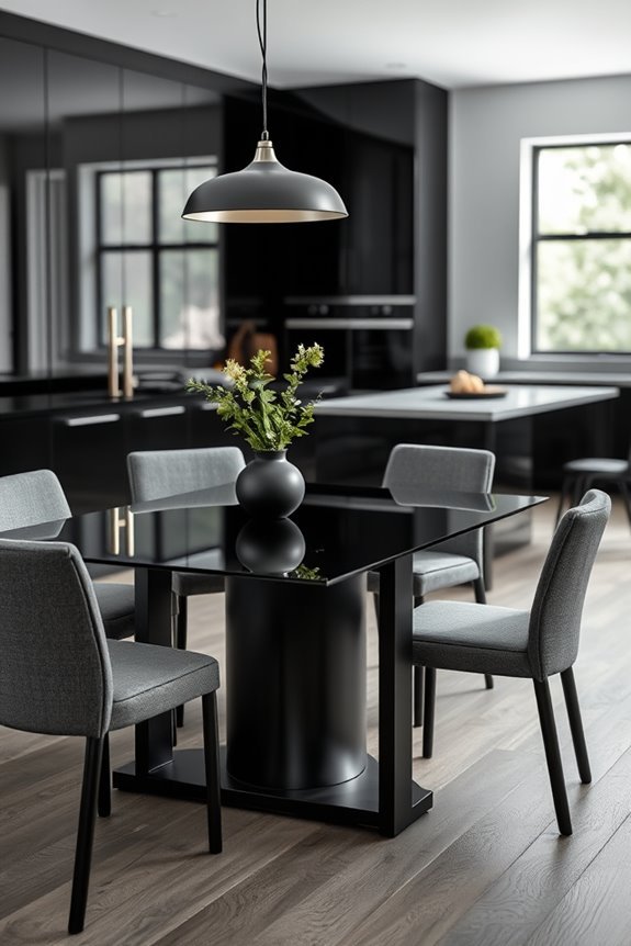 sleek contemporary dining elegance