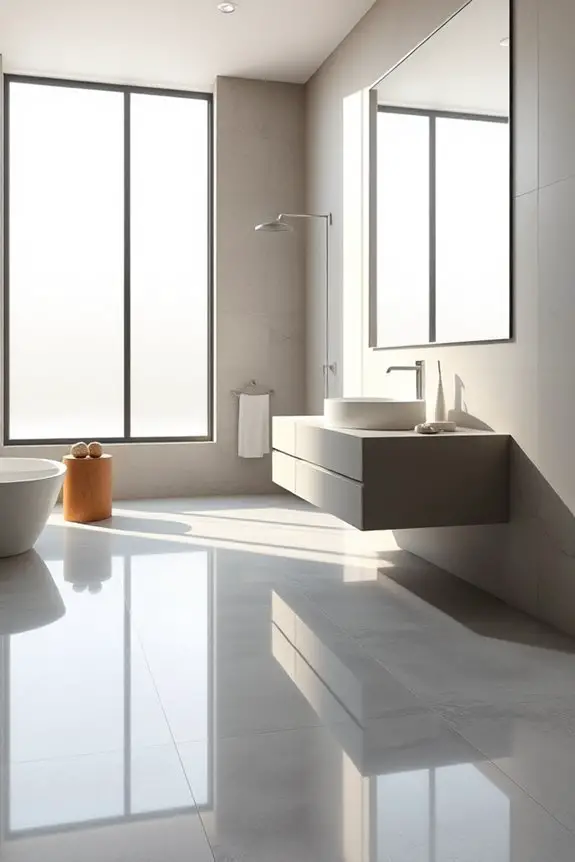 sleek durable glossy concrete