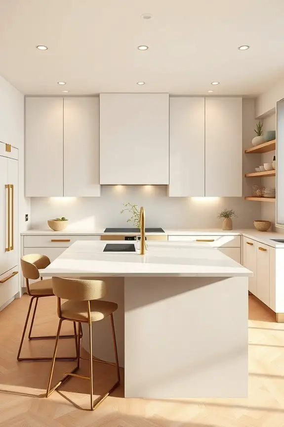 sleek efficient kitchen illumination