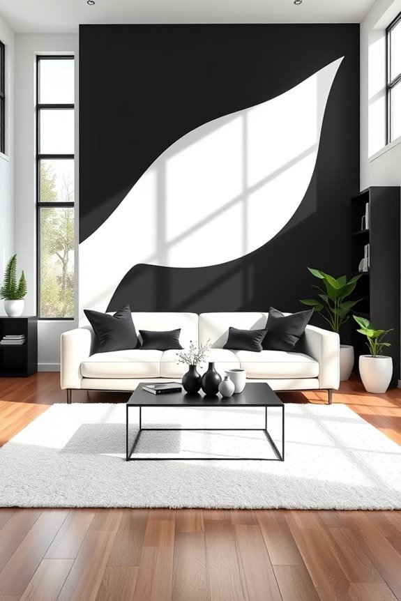 sleek elegance through contrast