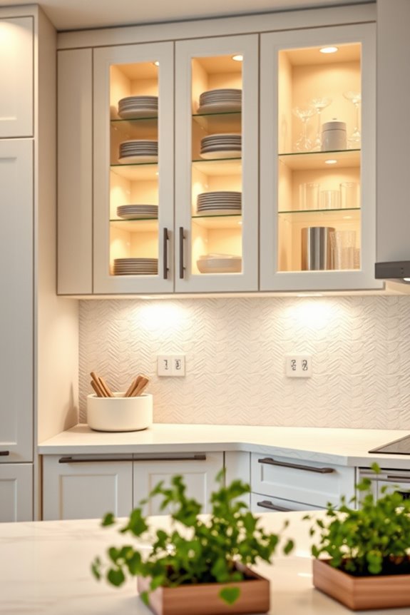 sleek elegant cabinet illumination