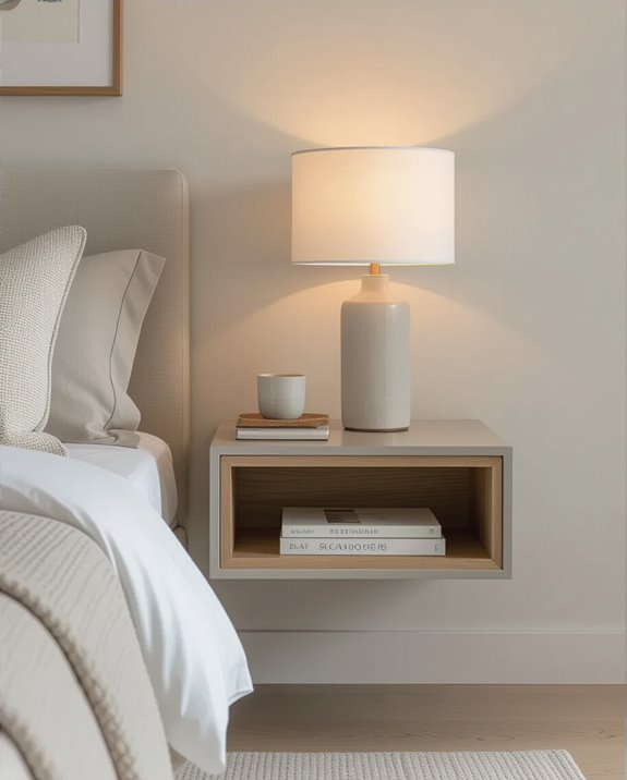 sleek floating table design