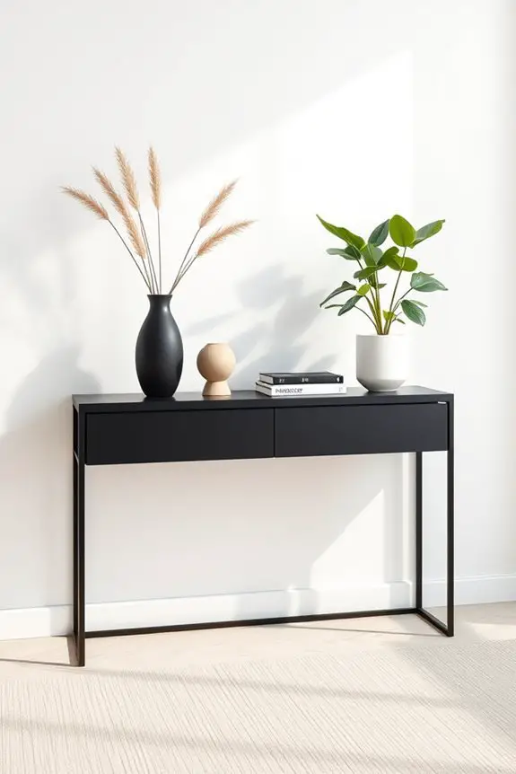 sleek functional black tables